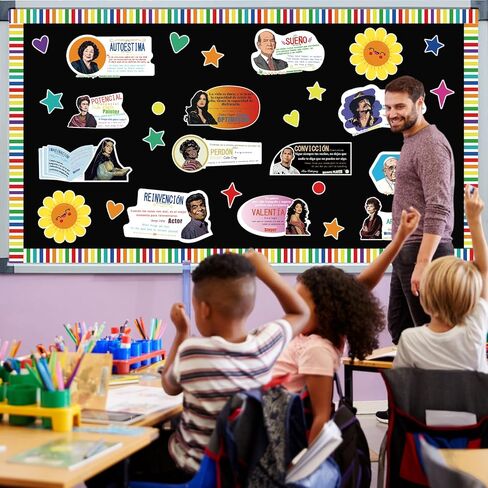 gisgfim Spanish English Hispanic Heritage Month Bulletin Board Decoration Motivational Inspirational Hispanic Quote Bilingual Positive Decor for Classroom Elementary Middle High School Decor Supplies in Saudi Arabia