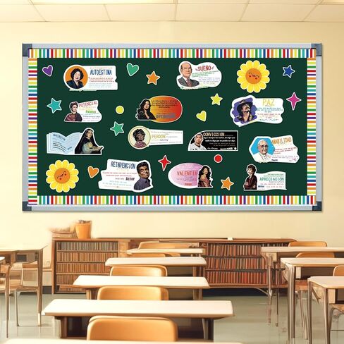 gisgfim Spanish English Hispanic Heritage Month Bulletin Board Decoration Motivational Inspirational Hispanic Quote Bilingual Positive Decor for Classroom Elementary Middle High School Decor Supplies in Saudi Arabia
