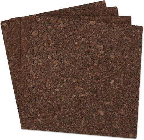 Universal UNV43403 12 in. x 12 in. Cork Tile Panels - Dark Brown Surface (4/Pack) in Saudi Arabia