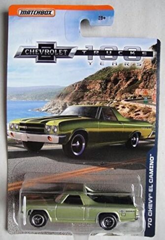 مربع Matchbox 1:69 Die Die Cast Chevrolet 100 Years Trucks ، Green '70 Chevy El Camino in Kuwait