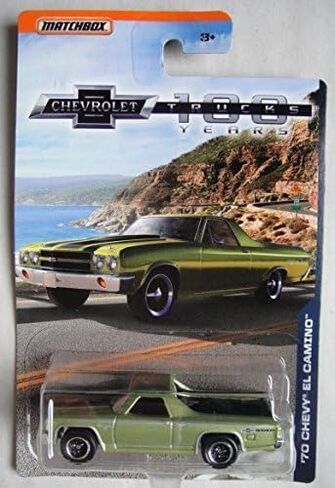 مربع Matchbox 1:69 Die Die Cast Chevrolet 100 Years Trucks ، Green '70 Chevy El Camino in Kuwait