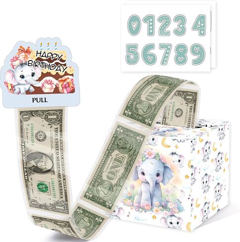 صندوق هدايا أموال عيد ميلاد الفراشات مع ملصقات DIY لأي عمر ، وصناديق المال المفاجئة للحصول على هدية نقدية مع بطاقة عيد ميلاد سعيد و 100 ٪ أكياس شفافة للفتيات حفلة عيد ميلاد الفتيات in Kuwait