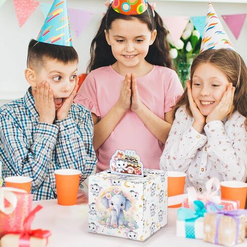 صندوق هدايا أموال عيد ميلاد الفراشات مع ملصقات DIY لأي عمر ، وصناديق المال المفاجئة للحصول على هدية نقدية مع بطاقة عيد ميلاد سعيد و 100 ٪ أكياس شفافة للفتيات حفلة عيد ميلاد الفتيات in Kuwait