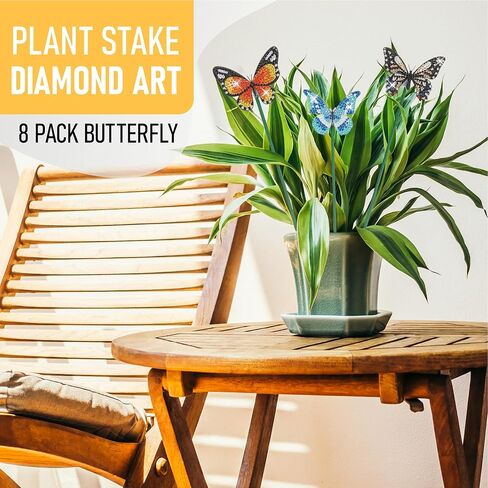 Merch Merch Diamond Art Birds 10 Pack ، Diy Plant Stake Garden Decor ، Birds Diamond Dots للبالغين ، ومجموعات الطلاء الفنية للمجوهرات ، وفنون الأحجار الكريمة المصغرة للبالغين in Saudi Arabia