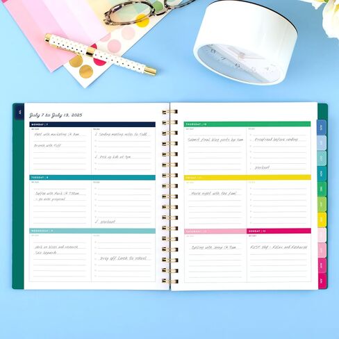 AT-A-GLANCE Planner 2025-2026 Academic, Simplified by Emily Ley, Weekly & Monthly, 7" x 8-3/4", Medium, Monthly Tabs, Green (EL40-805A-26) in Saudi Arabia
