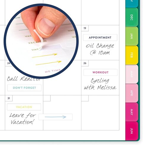 AT-A-GLANCE Planner 2025-2026 Academic, Simplified by Emily Ley, Weekly & Monthly, 7" x 8-3/4", Medium, Monthly Tabs, Green (EL40-805A-26) in Saudi Arabia