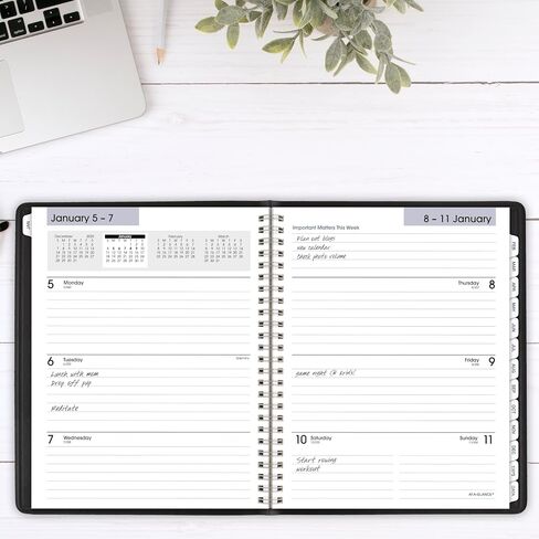 At-A-Glance 2026 Planner ، Weekly & Monthly ، 7 "× 8.75" ، متوسطة ، قابلة لإعادة التعبئة ، التنفيذي ، Dayminder ، Black (G5450026) in Saudi Arabia