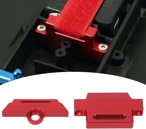 لوحة بطارية سيارة RC ، حامل بطارية ألومنيوم سبيكة مع حزام ل 1/10 Slash 2WD 5822 5822A هيكل (أحمر) in Kuwait