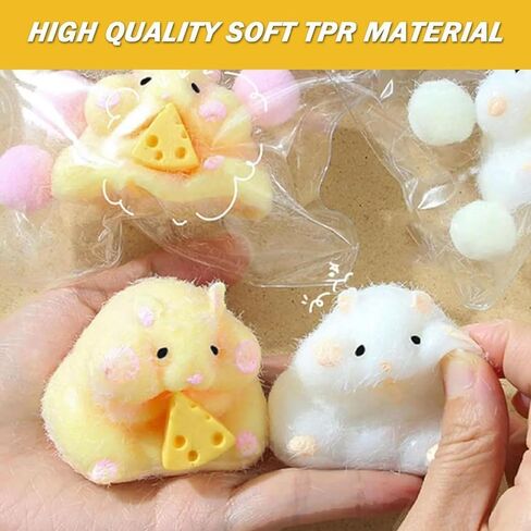 2 Pack Taba Toys for Kids, Taba Hamster Quiet Fidget Toys, Kawaii Stress Relief PVC Sensory Toys Gifts for Kids Teenager in Kuwait