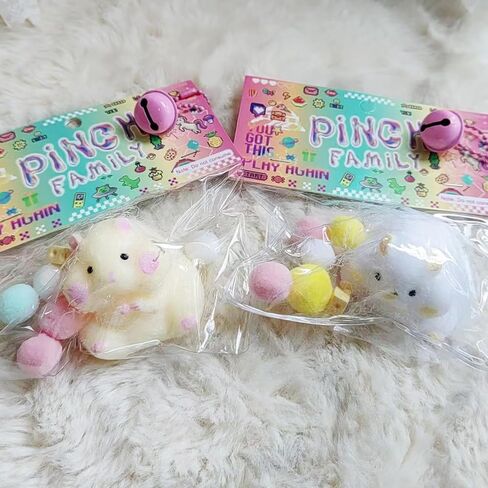 2 Pack Taba Toys for Kids, Taba Hamster Quiet Fidget Toys, Kawaii Stress Relief PVC Sensory Toys Gifts for Kids Teenager in Kuwait