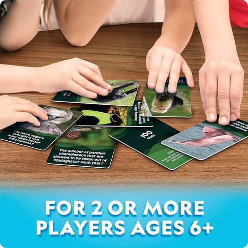 National Geographic National أي شخص تخمين Rainforest Animals Trivia Cards - لعبة بطاقة أطفال Trivia مع 55 بطاقة Jumbo ، ألعاب الحيوانات ، لعبة التوافه in Saudi Arabia