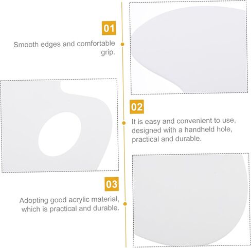 Doitool Acrylic Pigment Treship for Artists Handheld Mixing Palette 12 بئر ألوان للطلاء الزيتي والألوان المائية للرسم المحمول ومشاريع فنية DIY in Kuwait