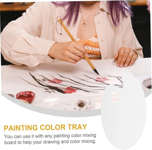Doitool Acrylic Pigment Treship for Artists Handheld Mixing Palette 12 بئر ألوان للطلاء الزيتي والألوان المائية للرسم المحمول ومشاريع فنية DIY in Kuwait