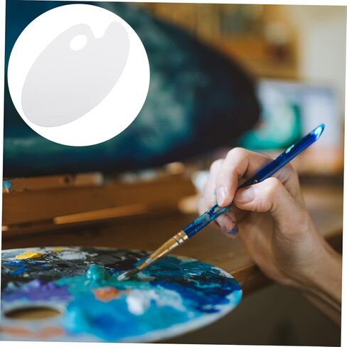 Doitool Acrylic Pigment Treship for Artists Handheld Mixing Palette 12 بئر ألوان للطلاء الزيتي والألوان المائية للرسم المحمول ومشاريع فنية DIY in Kuwait