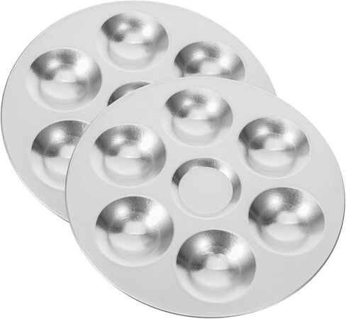 jojofuny 2Pcs Aluminum Painting Color Tray Durable Mixing Palette for Watercolor Art Portable Design for for Artists and DIY Projects in Saudi Arabia