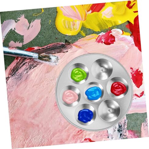 jojofuny 2Pcs Aluminum Painting Color Tray Durable Mixing Palette for Watercolor Art Portable Design for for Artists and DIY Projects in Saudi Arabia