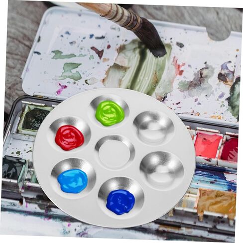 jojofuny 2Pcs Aluminum Painting Color Tray Durable Mixing Palette for Watercolor Art Portable Design for for Artists and DIY Projects in Saudi Arabia