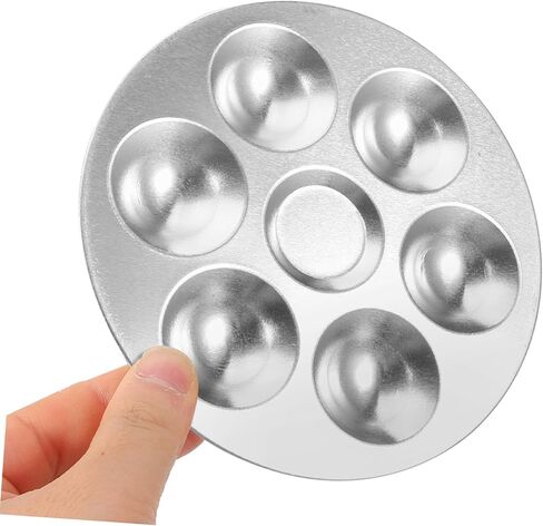jojofuny 2Pcs Aluminum Painting Color Tray Durable Mixing Palette for Watercolor Art Portable Design for for Artists and DIY Projects in Saudi Arabia