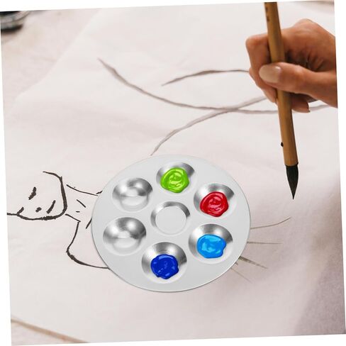 jojofuny 2Pcs Aluminum Painting Color Tray Durable Mixing Palette for Watercolor Art Portable Design for for Artists and DIY Projects in Saudi Arabia