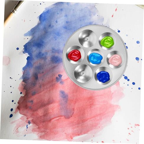 jojofuny 2Pcs Aluminum Painting Color Tray Durable Mixing Palette for Watercolor Art Portable Design for for Artists and DIY Projects in Saudi Arabia