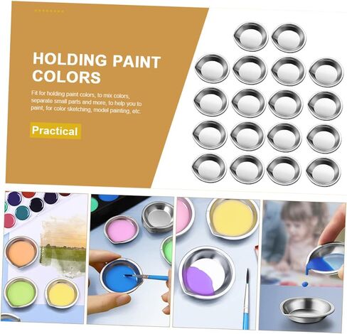 Gadpiparty 18Pcs Multi Functional Painting Palette Trays Reusable Watercolor Mixing Plates for Artists Students and Amateurs for Art Painting and Color Mixing in Saudi Arabia