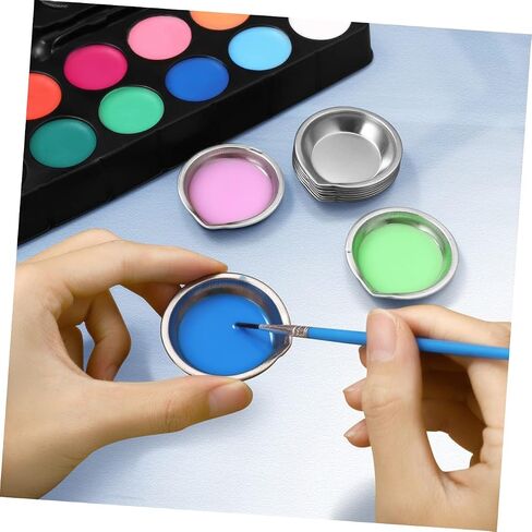 Gadpiparty 18Pcs Multi Functional Painting Palette Trays Reusable Watercolor Mixing Plates for Artists Students and Amateurs for Art Painting and Color Mixing in Saudi Arabia