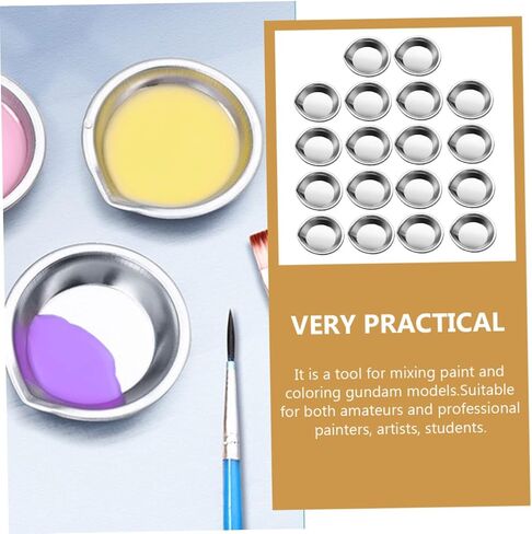 Gadpiparty 18Pcs Multi Functional Painting Palette Trays Reusable Watercolor Mixing Plates for Artists Students and Amateurs for Art Painting and Color Mixing in Saudi Arabia