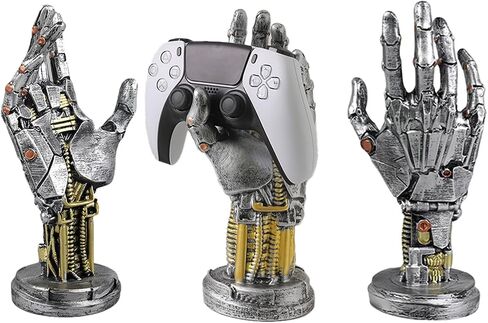 Decor Cyberpunk Decor Hand Silverhand Mechanical ، حامل وحدة تحكم الألعاب ، 9.6 بوصة إكسسوارات مكتب ألعاب الراتنج للغرفة ، الشرفة ، الرف ، ديكور المنزل in Saudi Arabia