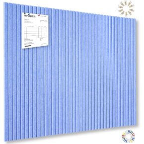 لوحة كبيرة من Cork Poternative-12 PCS للاصطدام ذاتيًا ببلاط ألواح النشرة ، بلاط لوحة Pin Board Cork لديكور جدار المكاتب المنزلية ، لوحة Tack 47 "× 35" (الأزرق الفاتح in Kuwait