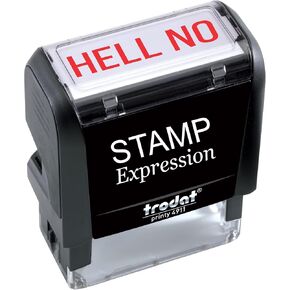 StampExpression - الجحيم لا طابع مطاطي للحمل - الحبر الأحمر (A -80033) in Kuwait