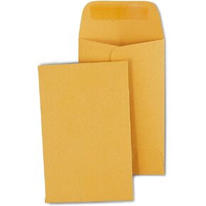 Staples Gummed #1 أظرف العملة ، 2 1/4 بوصة × 3 1/2 بوصة ، بني ، 1000/كرتون (ST19848-CCVS) in Saudi Arabia
