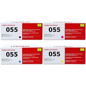 055TOTHER CARTRIDGE SET SET PRESSITION CANON 055 CRG-055 TONER CARTRIDGE متوافقة مع COLOR ImageClass MF743CDW MF741CDW LBP664CDW MF746CDW PINTER (أسود سايان ماجنتا صفراء ، 4 حماقة) in Kuwait