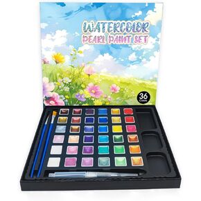 2ml Large Capacity Metallic Watercolor Paint Set, 36/60/84 Color Metallic/Pearlescent/Glitter/Color Shifting/Shimmer Water Color Paint for Adult Kids with 2 Paintbrushes in Saudi Arabia
