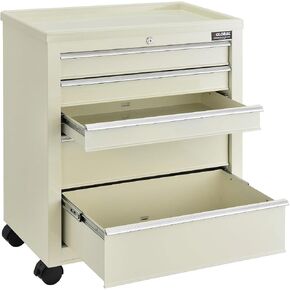 Global Industrial Medical Bedside Cart, 5-Drawer, Key Lock, Beige, 24-1/2"L x 13-1/4"W x 29" H, for Hospitals, Offices, Clinics, Bedrooms, and School Infirmaries in Kuwait