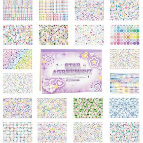4000 PCS كتاب ملصقات كورية لـ KPOP ، ملصقات ديكو ، ملصقات ضوئية لطيفة صغيرة كورية تلصق ملصق الفراشة النجوم in Kuwait