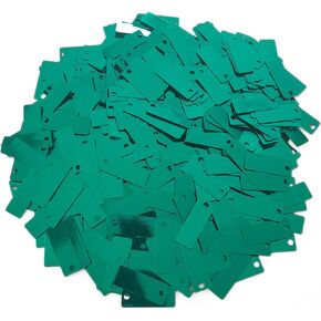 38mmX15mm (1.50''x0.59'') Bulk Loose Iridescent Large Top Hole Rectangular Sequins, Embriodery Disc Sequins for Craft DIY Sewing Decorations Arts 150 Pieces (Green108) in Saudi Arabia