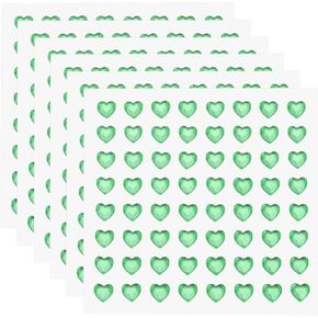 MECCANIXITY 384 Pcs Heart Rhinestone 6mm Self Adhesive Gems Stickers Jewelry Stickers for Jewelry Making, Valentine Makeup, DIY Crafts, Light Yellow in Kuwait