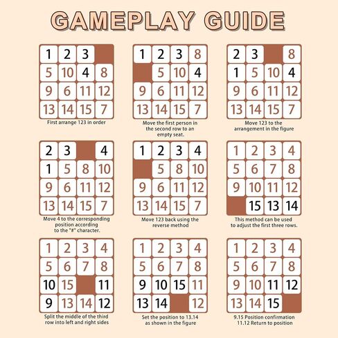 اللغز الخشبي المنزلق ， لعبة الدماغ TAY TANGRAM SLIDE GUYSE Game ， لعبة الألغاز المتسلسلة ， الألعاب التعليمية للأطفال والبالغين (1-15 متوسطة الحجم) in Kuwait