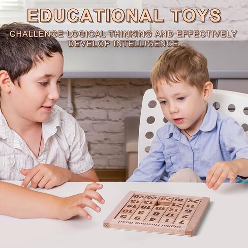اللغز الخشبي المنزلق ， لعبة الدماغ TAY TANGRAM SLIDE GUYSE Game ， لعبة الألغاز المتسلسلة ， الألعاب التعليمية للأطفال والبالغين (1-15 متوسطة الحجم) in Kuwait