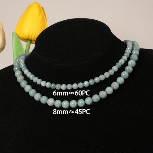 6mm Burmese Jade Natural Stone Beads Round Loose Beads for Jewelry Making Yochus DIY Beads Bracelet Necklace in Kuwait