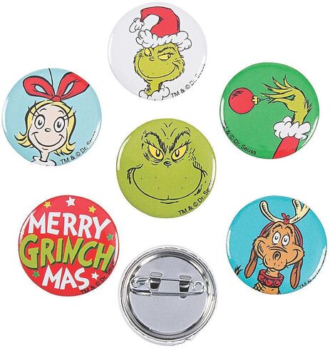 Dr. Seuss The Grinch Mini Buttons - 48 Pieces in Saudi Arabia