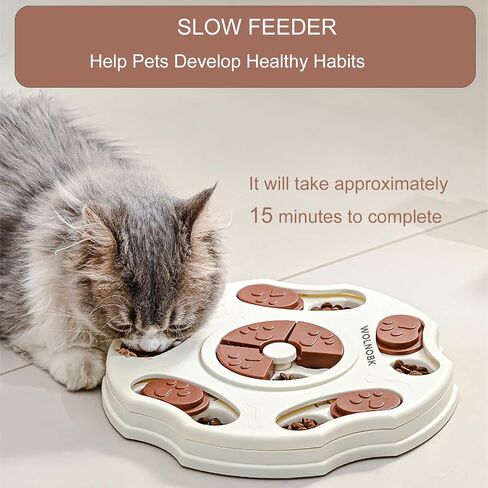 Interactive Dog Puzzle Toy for Smart Large Small Medium Dogs to Keep Them Busy Training Chew,Cat Toys for Bored Indoor Adult Cats,Slow Feeder Dog Bowls Feeder Puppy Toys Essentials Pet Gift in Saudi Arabia