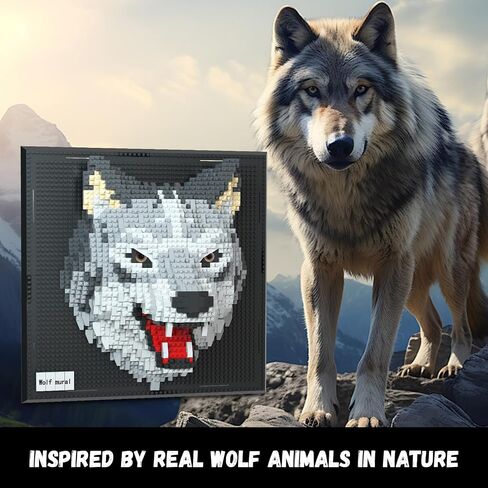 Shark Animal 3D Wall Art Micro Mini Building Blocks Set for Adults, Unique Home Wall Decor or Table Display, No Compatible with Lego, Ideal Birthday Toy for Kids Teens (2166 PCS) in Saudi Arabia