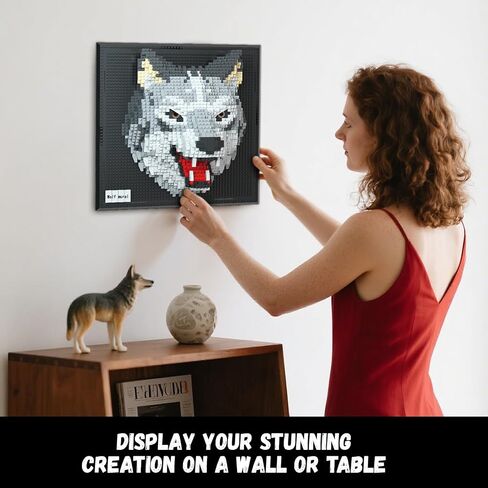 Shark Animal 3D Wall Art Micro Mini Building Blocks Set for Adults, Unique Home Wall Decor or Table Display, No Compatible with Lego, Ideal Birthday Toy for Kids Teens (2166 PCS) in Saudi Arabia