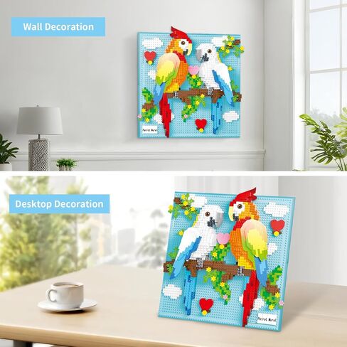 SHARK Animal 3D Wall Art Micro Mini Building Clusts للبالغين ، ديكور جدار منزلي فريد أو عرض على الطاولة ، لا متوافق مع LEGO ، لعبة عيد ميلاد مثالية للأطفال المراهقين (2166 PCS) in Kuwait