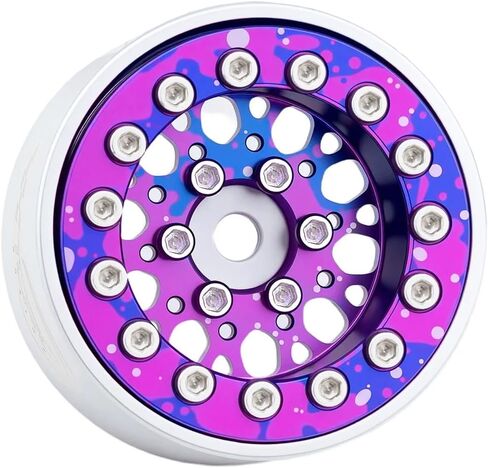 4pcs Splash anodizing الألومنيوم Deep Deep Phics 1.0 بوصة Beadlock Wheels For SCX24 Traxxas Trx4M Fcx24 Redcat Ascent-18 Hpi in Saudi Arabia