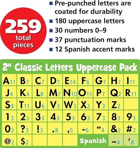 Teacher Created Resources Blue 2" Classic Letters Uppercase Pack (TCR9214) in Saudi Arabia