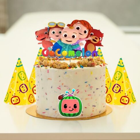 قبعات Cocomelon Mini Party - (حزمة من 8) - تصميم نابض بالحياة ورائع - مثالي لأعياد الميلاد والأحداث in Saudi Arabia