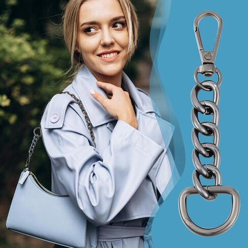 UniCraftale 2pcs 4.09 "تمديدات حزام سلسلة محفظة بوستيندر مع محفظة حقيبة يد دوارة بلاتين ، سلسلة محفظة ، سلسلة حقيبة اليد ، حزام محفظة ، محفظة ، محفظة ، مقابض محفظة in Saudi Arabia