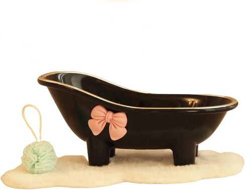Dollhouse Bathtub, 1:12 White Miniature Bathtub with Blue Bath Ball and Carpet, Dollhouse Bathroom Furniture for Home Decor Accessory in Saudi Arabia